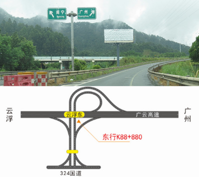 廣云高速公路雙面大牌廣告K88+880