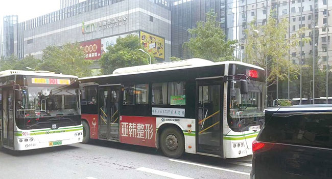 長沙公交車廣告展示