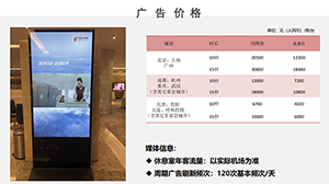 機場貴賓廳廣告價格多少錢？國航貴賓廳刷屏機廣告覆蓋哪些機場？